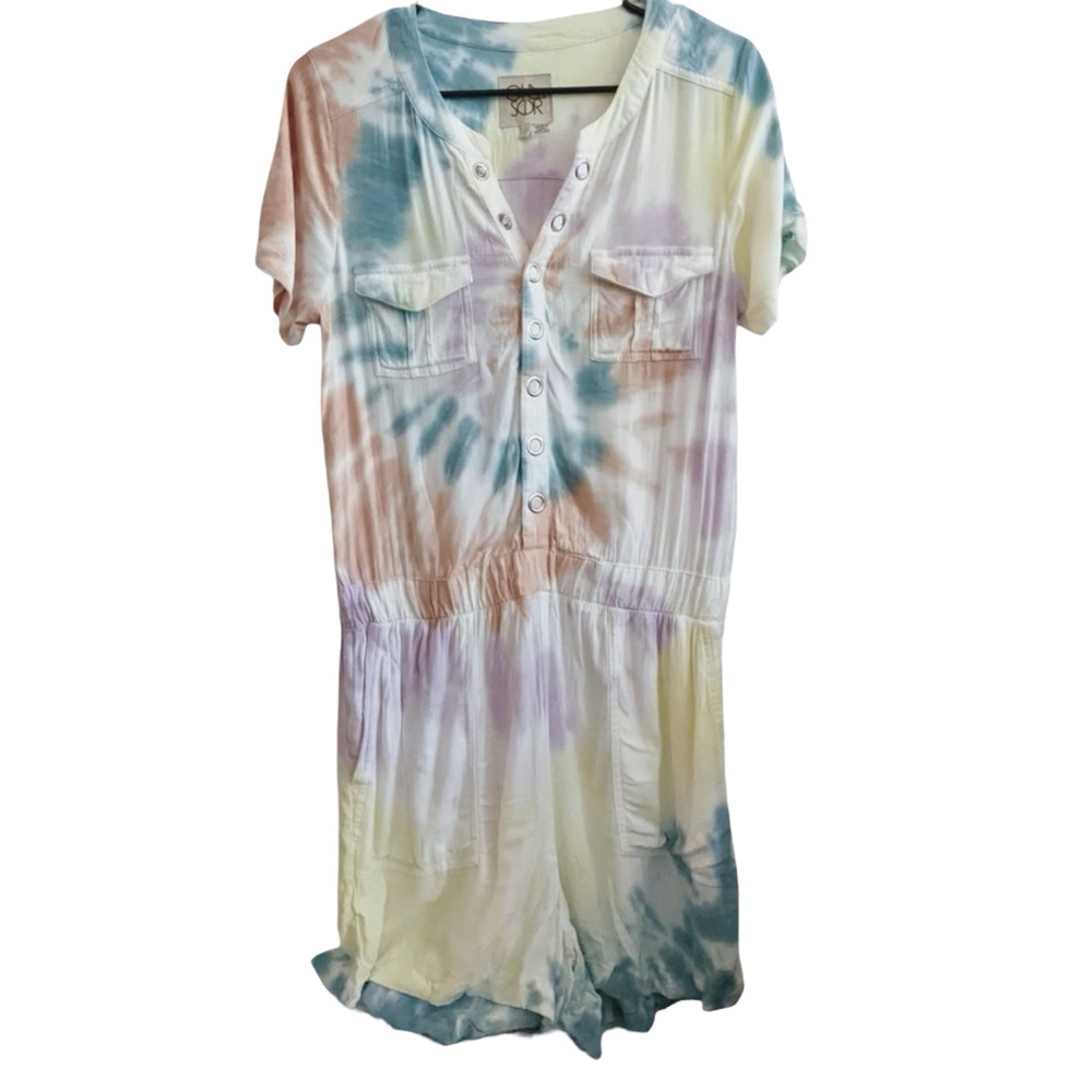 CHASER Heirloom Tie-Dye Button-Up Romper Size Small— Super Cute and Soft!!! - Picture 3 of 8